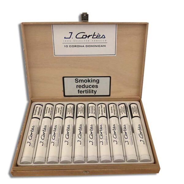 J. Cortes 10 Corona Dominican cigars in box