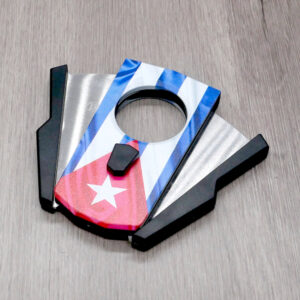 Twin Blade Cigar Cutter - Cuban Flag