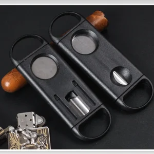 V-shaped Dual Purpose Large Calibre Double Edge Cigar Cutter